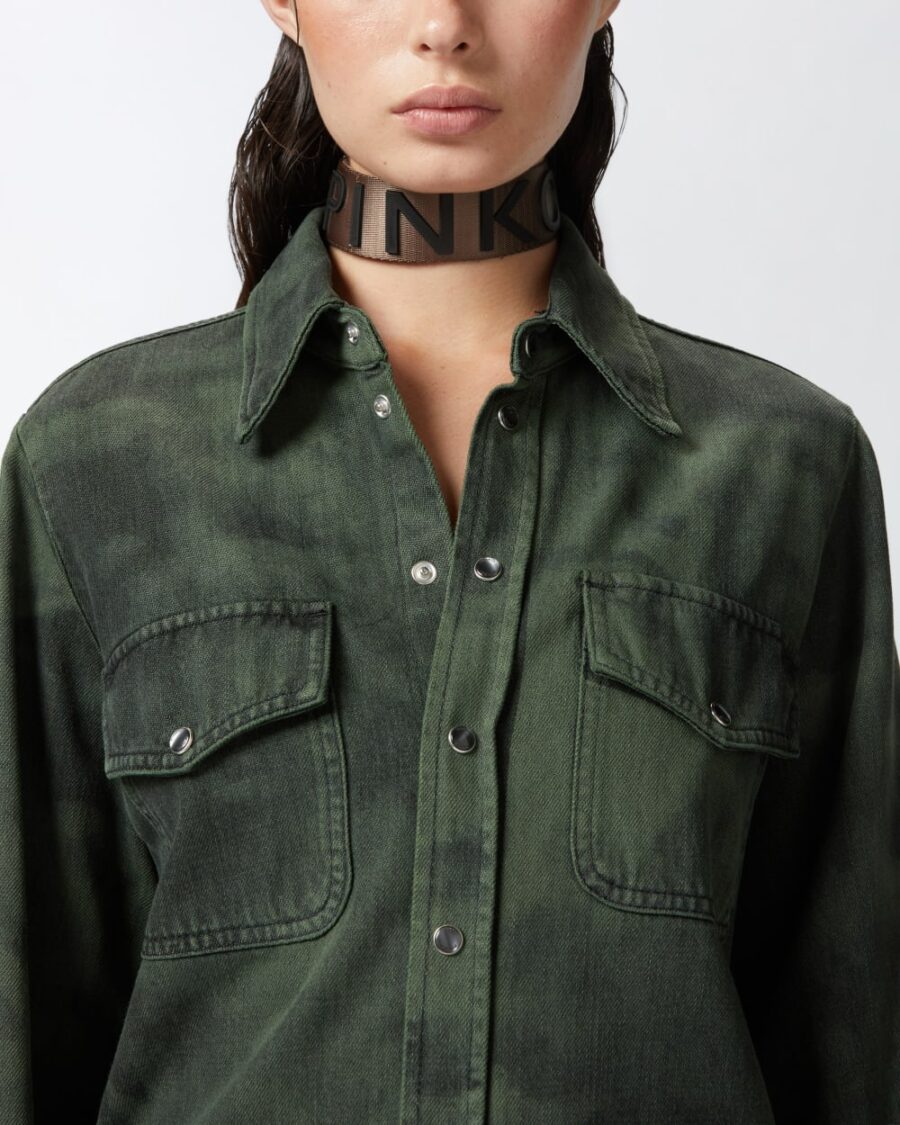 Camicia denim black spotted - immagine 6