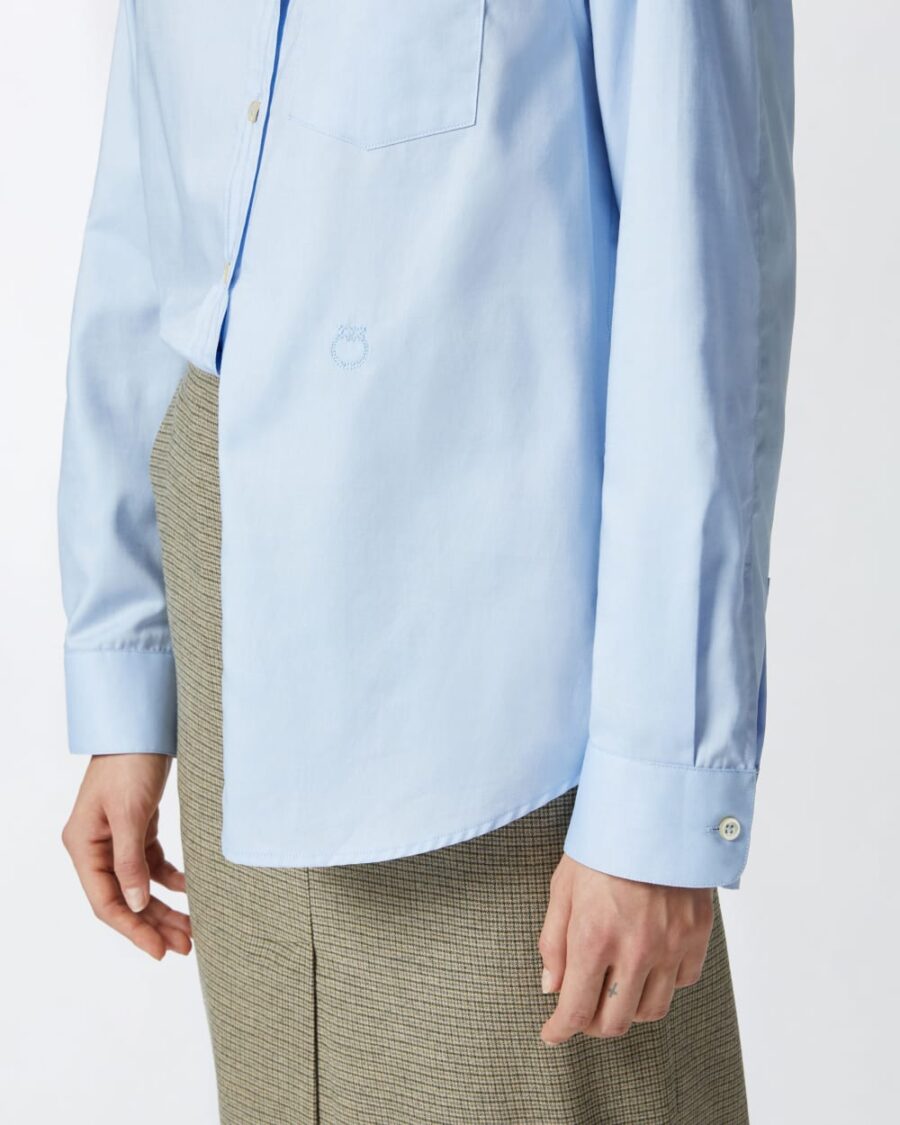 Light blue cotton Oxford shirt - Image 6