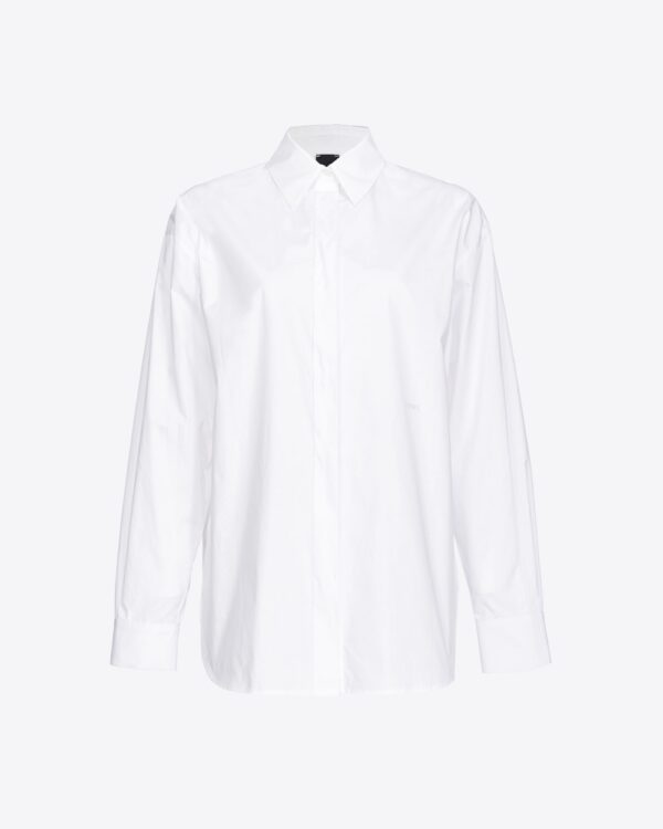 Camicia in popeline bianco brill.
