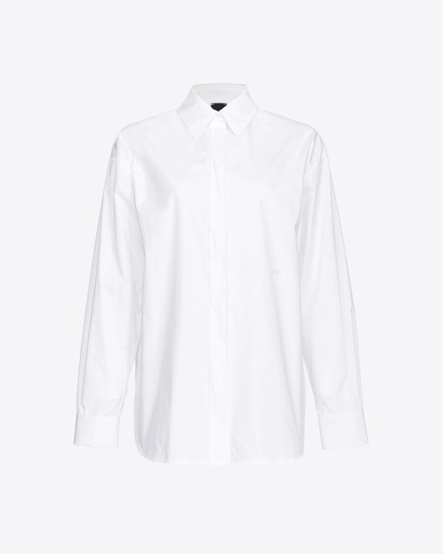 Camicia in popeline bianco brill.