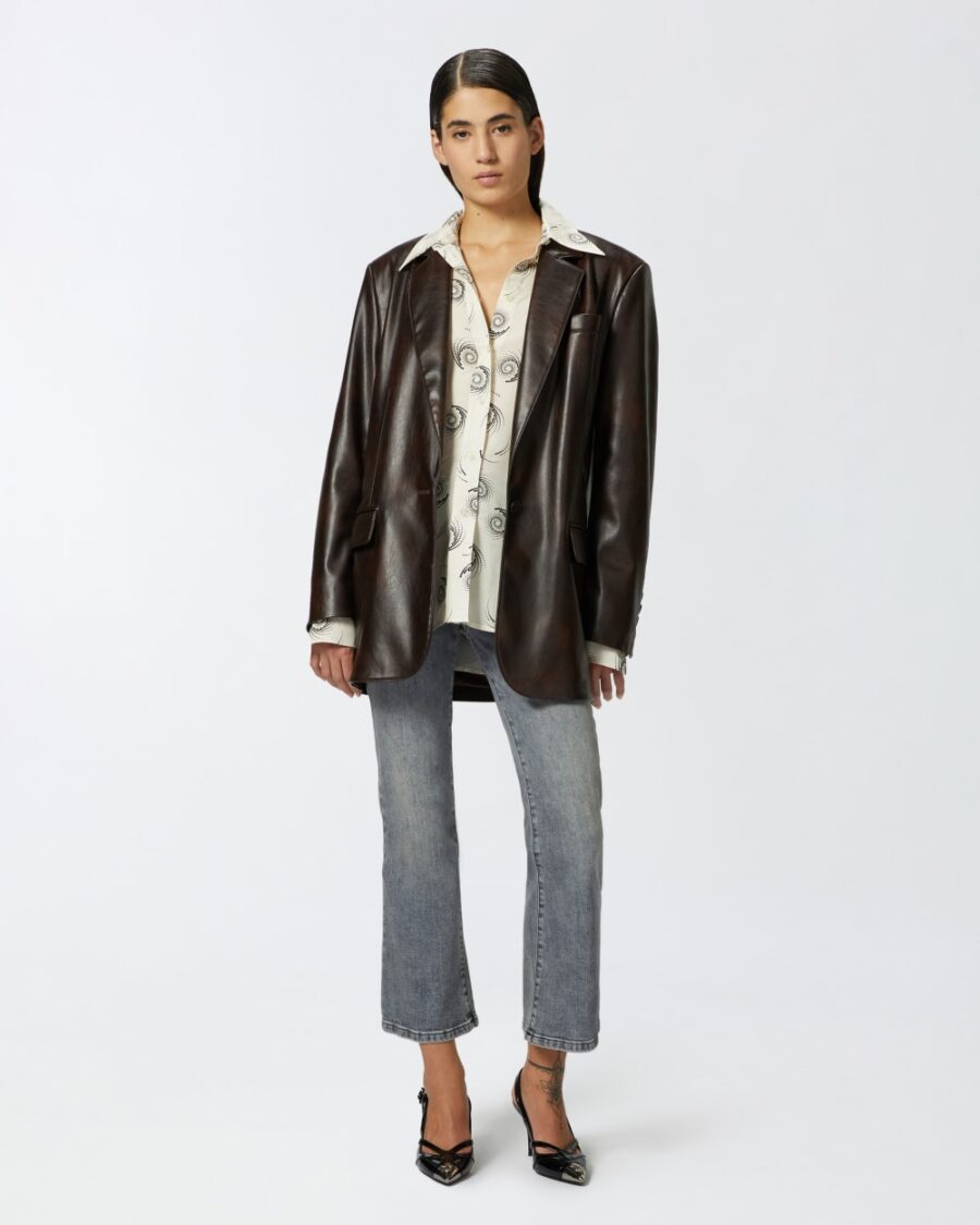 Camicia in twill stampa vortici - immagine 4