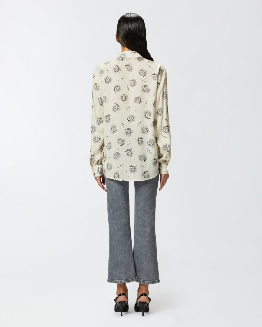 Camicia in twill stampa vortici - immagine 5