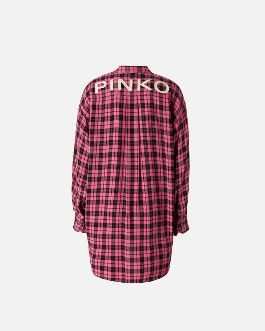 Camicia lunga a quadri con fusciacca - immagine 2