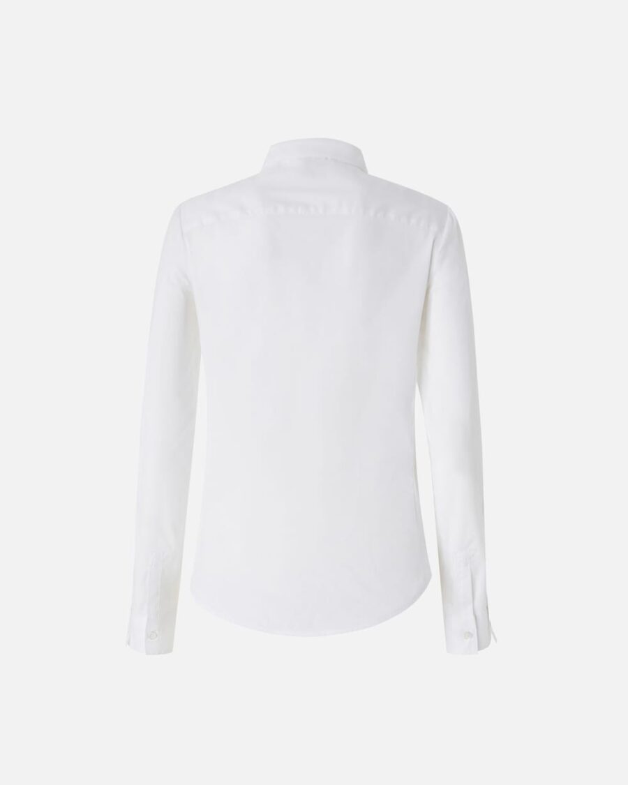 Camicia slim in popeline stetch con ricamo - immagine 2