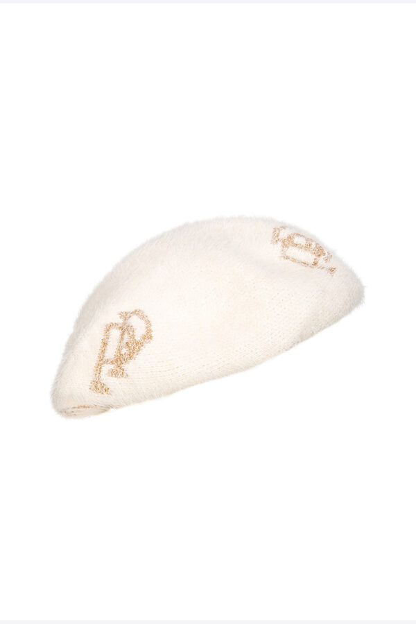 Cappello basco con logo bianco e oro free