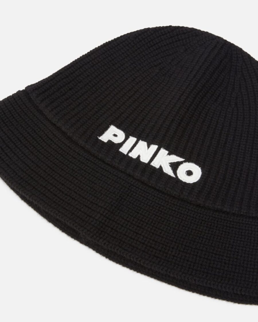 Cappello svasato in lana logo PINKO - immagine 3