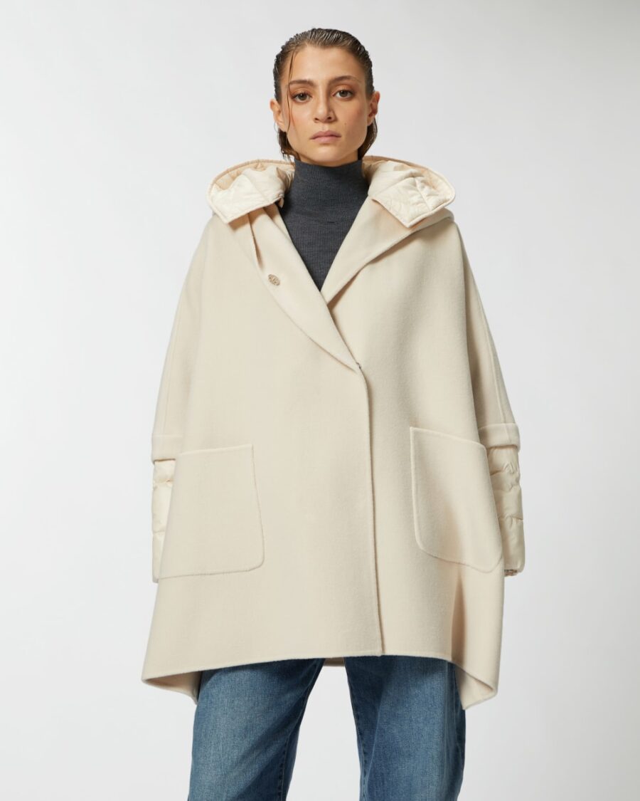 Cappotto corto a Mantella beige