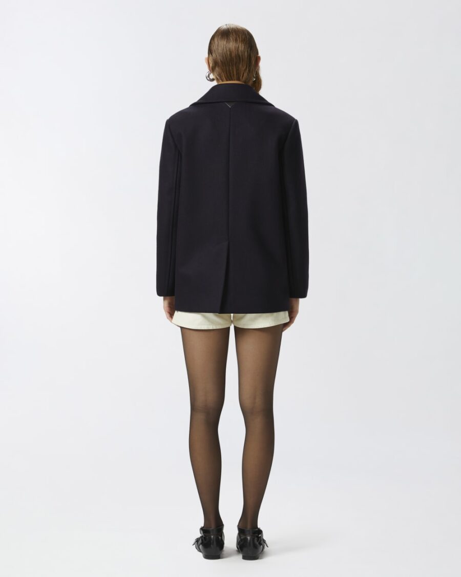 Cappotto corto caban doppiopetto misto lana - immagine 5