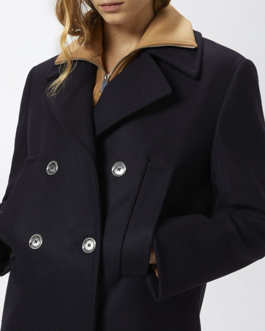 Cappotto corto caban doppiopetto misto lana - immagine 6