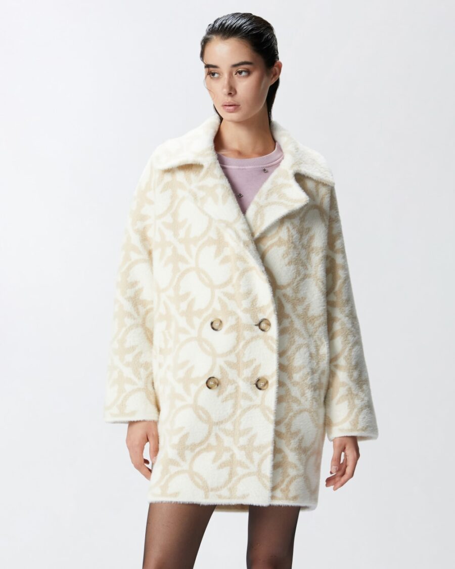 Cappotto corto effetto pelliccia logo - immagine 4