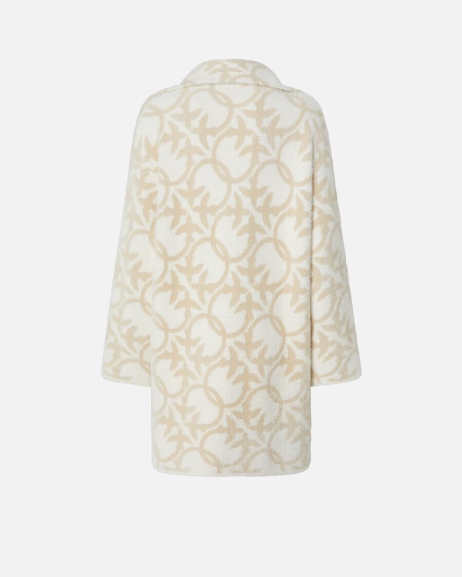 Cappotto corto effetto pelliccia logo - immagine 2