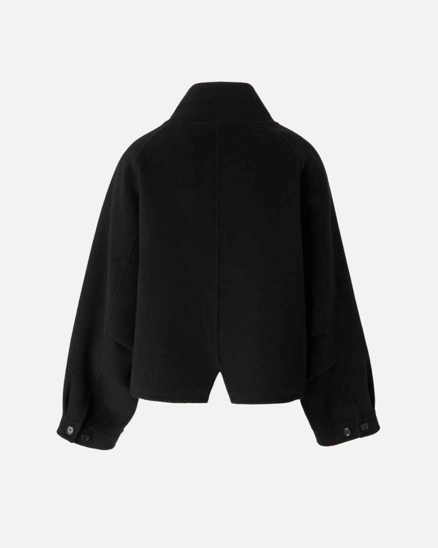 Cappotto corto in panno double a collo alto - immagine 2