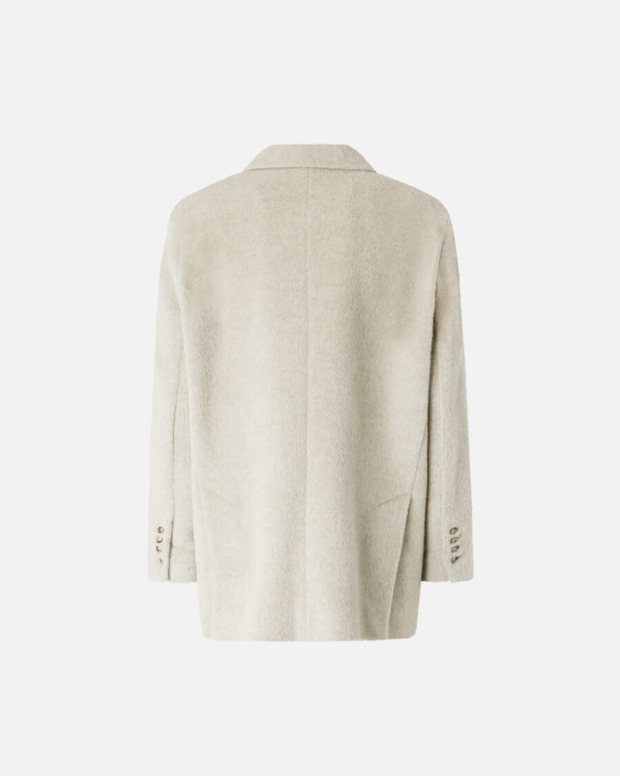 Cappotto corto monopetto in beaver - immagine 2