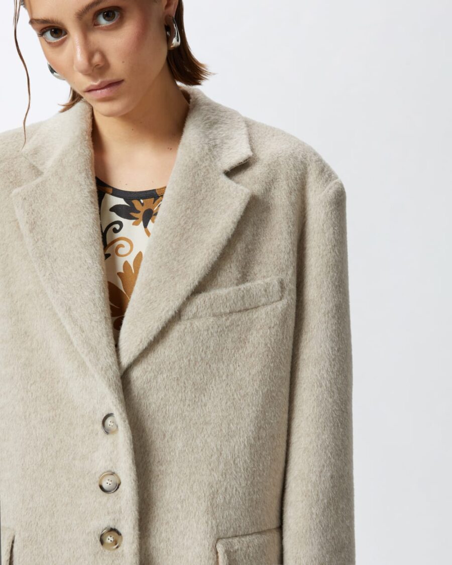 Cappotto corto monopetto in beaver - immagine 6