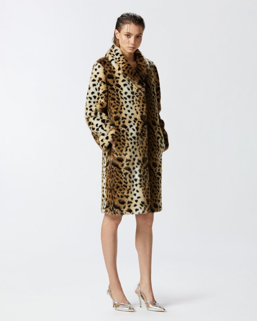 Cappotto effetto pelliccia maculata - immagine 4