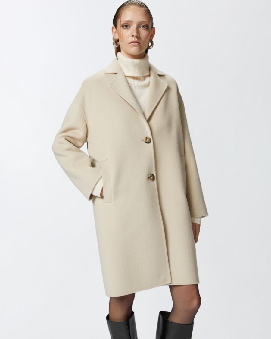 Cappotto monopetto classico in panno - immagine 4