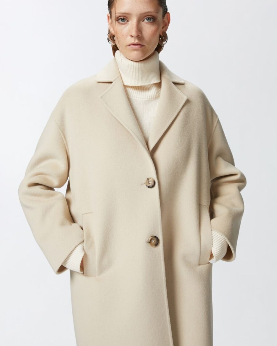 Cappotto monopetto classico in panno - immagine 6