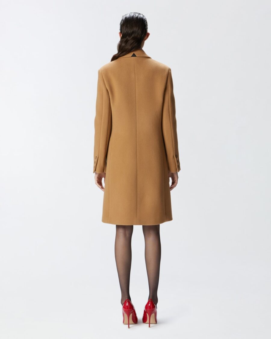 Single-breasted wool-blend cloth coat - Image 5