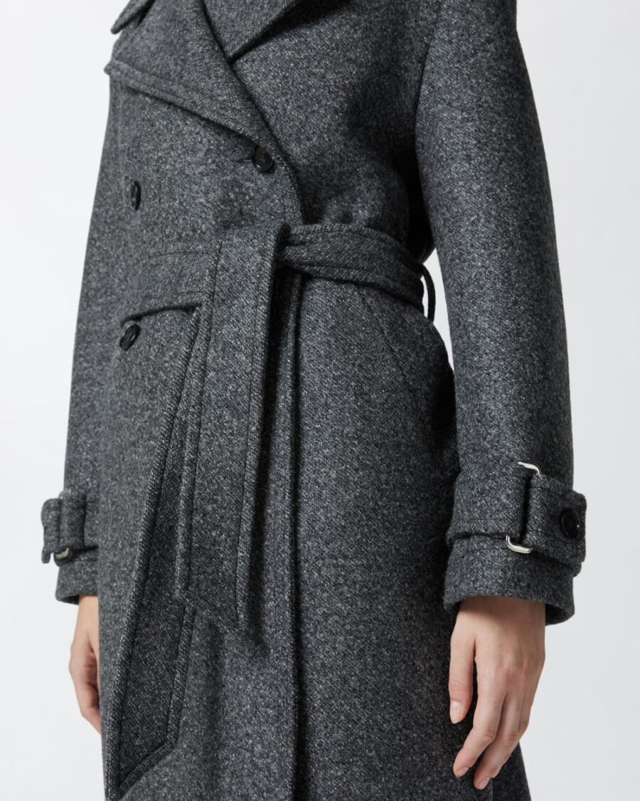 Cappotto stile trench con cintura - immagine 6