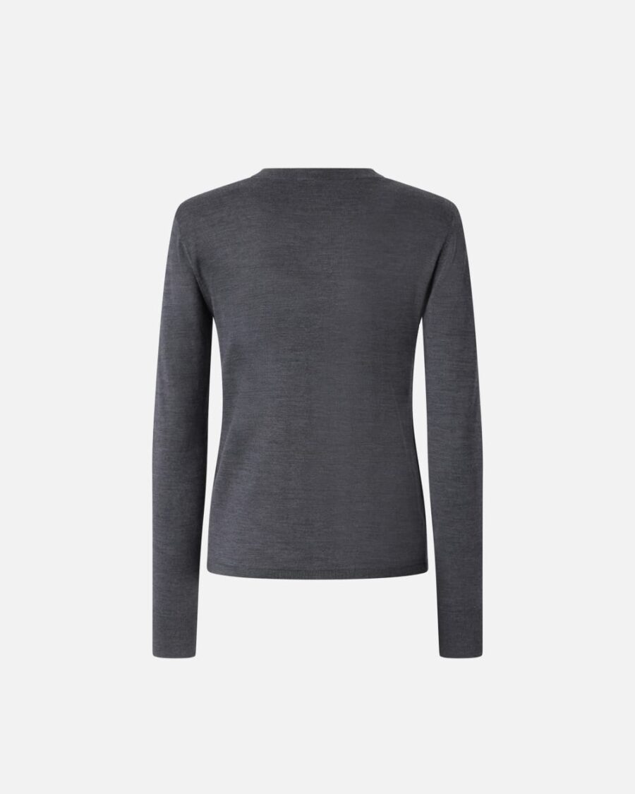 Cardigan in lana extrafine con scollo a V - immagine 2