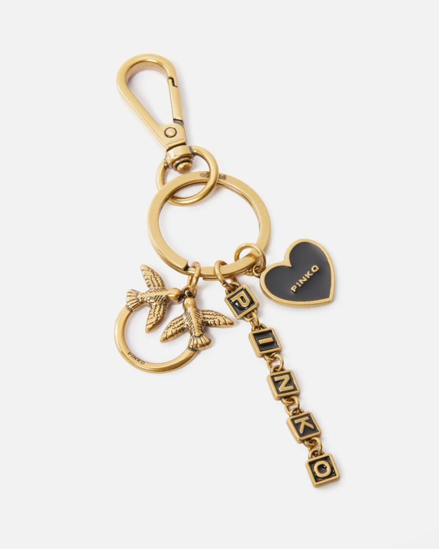 Charm portachiavi con ciondoli e logo uccellini - immagine 2