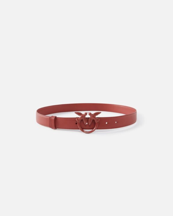 Belt with colored buckle 3cm ocra rosso e block color