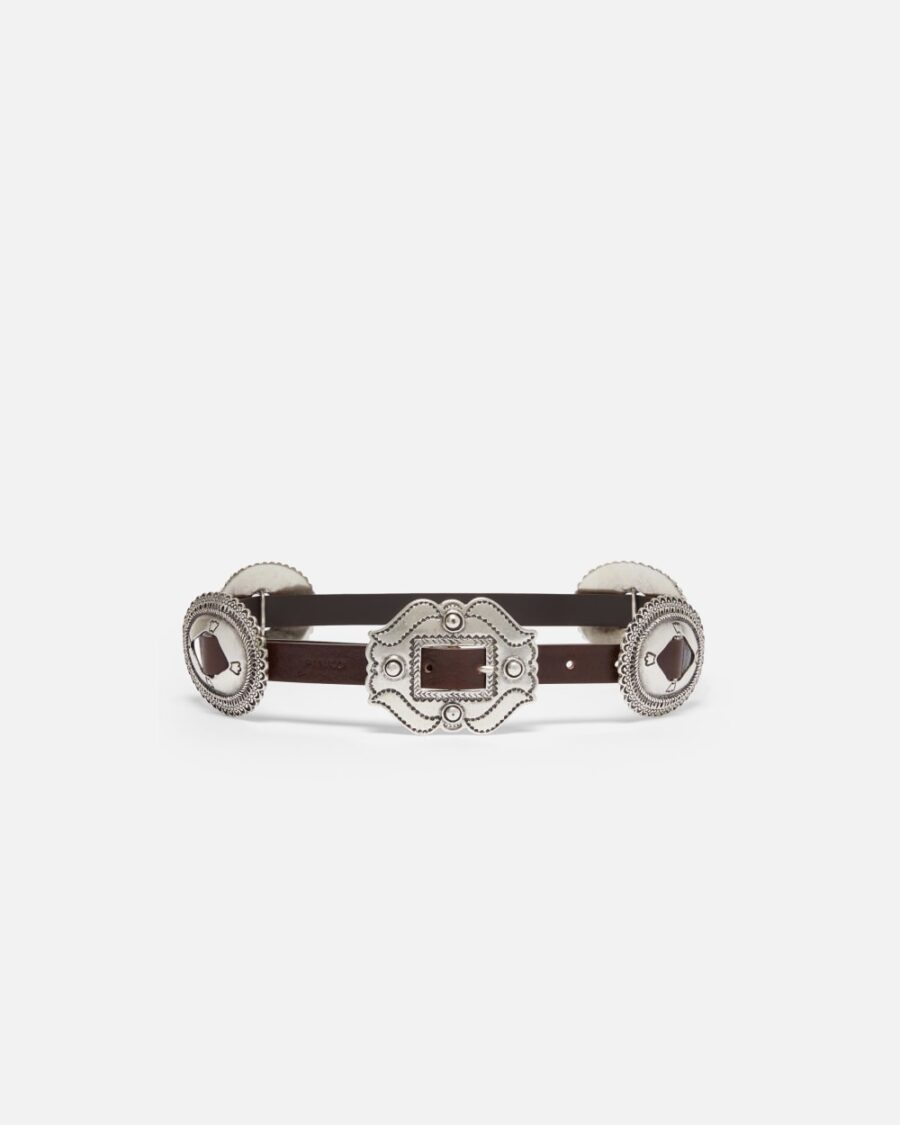 Belt with large buckle