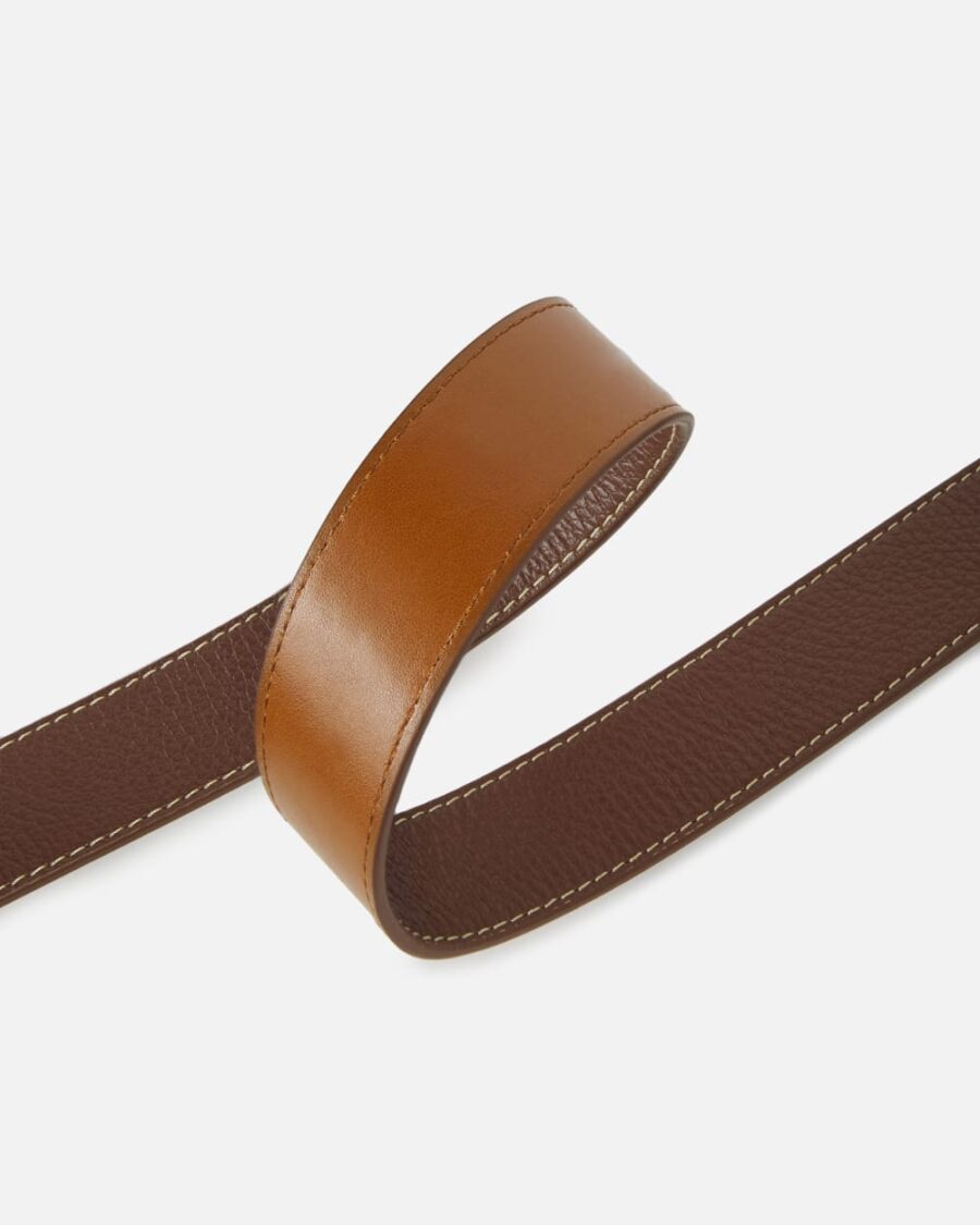 Cintura in pelle bottalata con mini fibbia 3,5cm - immagine 4