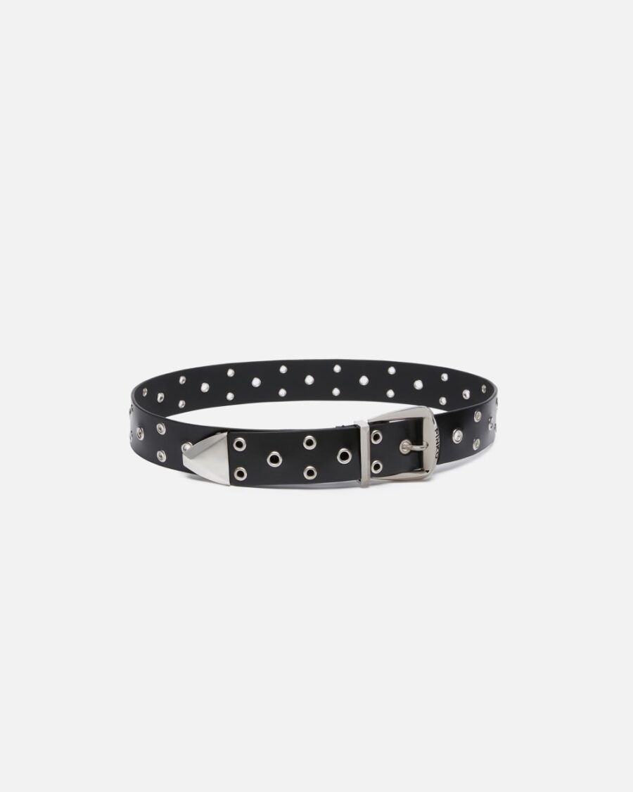 Cintura in pelle con occhielli 4cm - immagine 2
