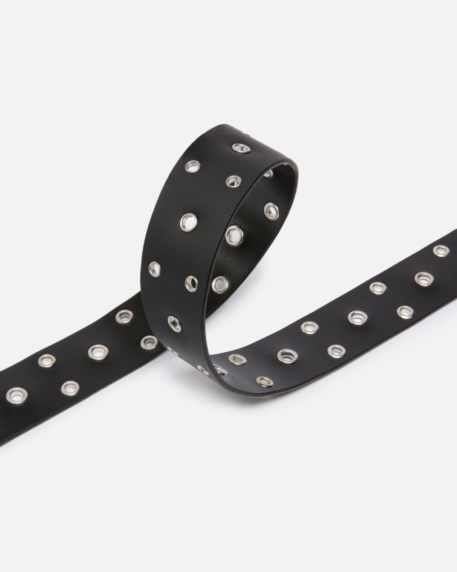 Cintura in pelle con occhielli 4cm - immagine 4
