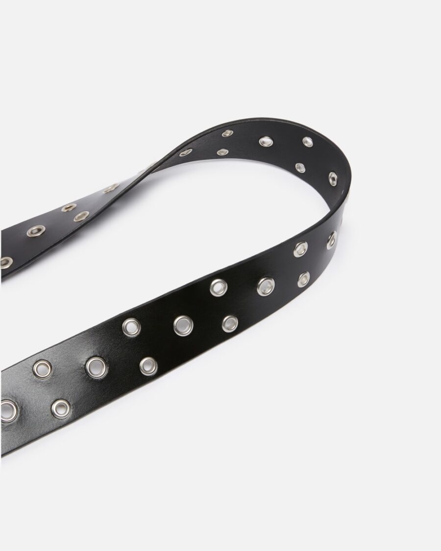 Cintura in pelle con occhielli 4cm - immagine 5