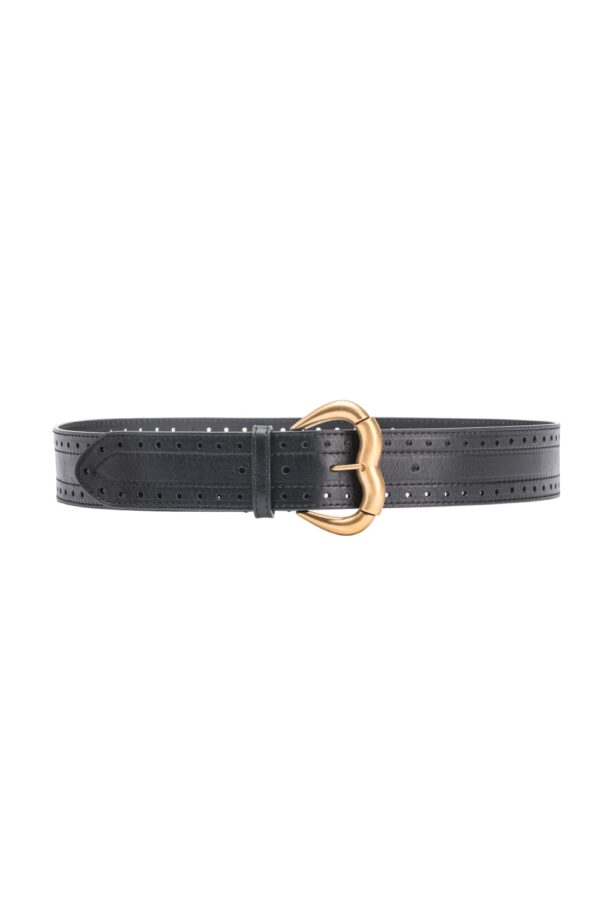 Cintura Pinko nero limousine e chocolate gold