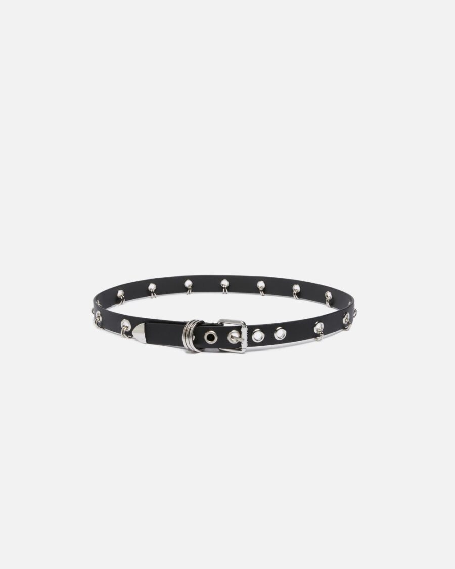 Thin belt with metal rings