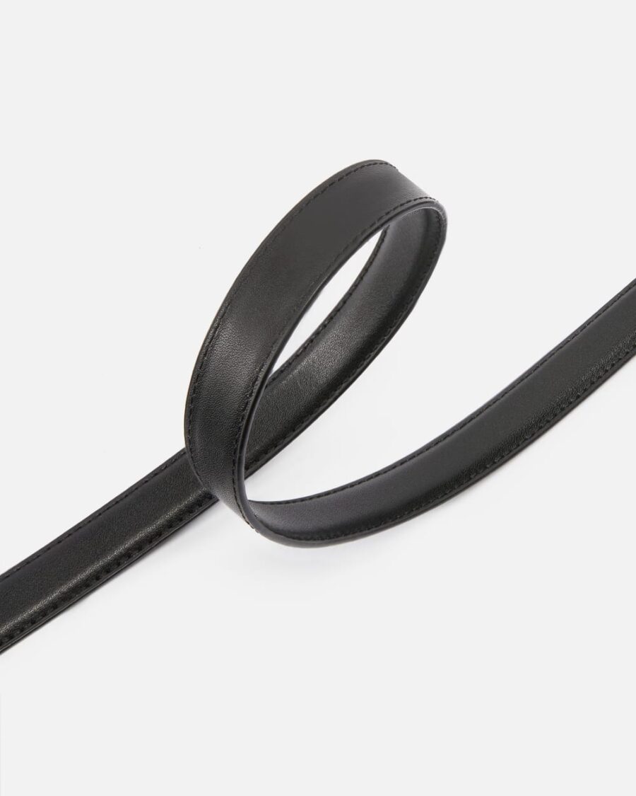 Cintura sottile in pelle con fibbia gioiello 2cm - immagine 4