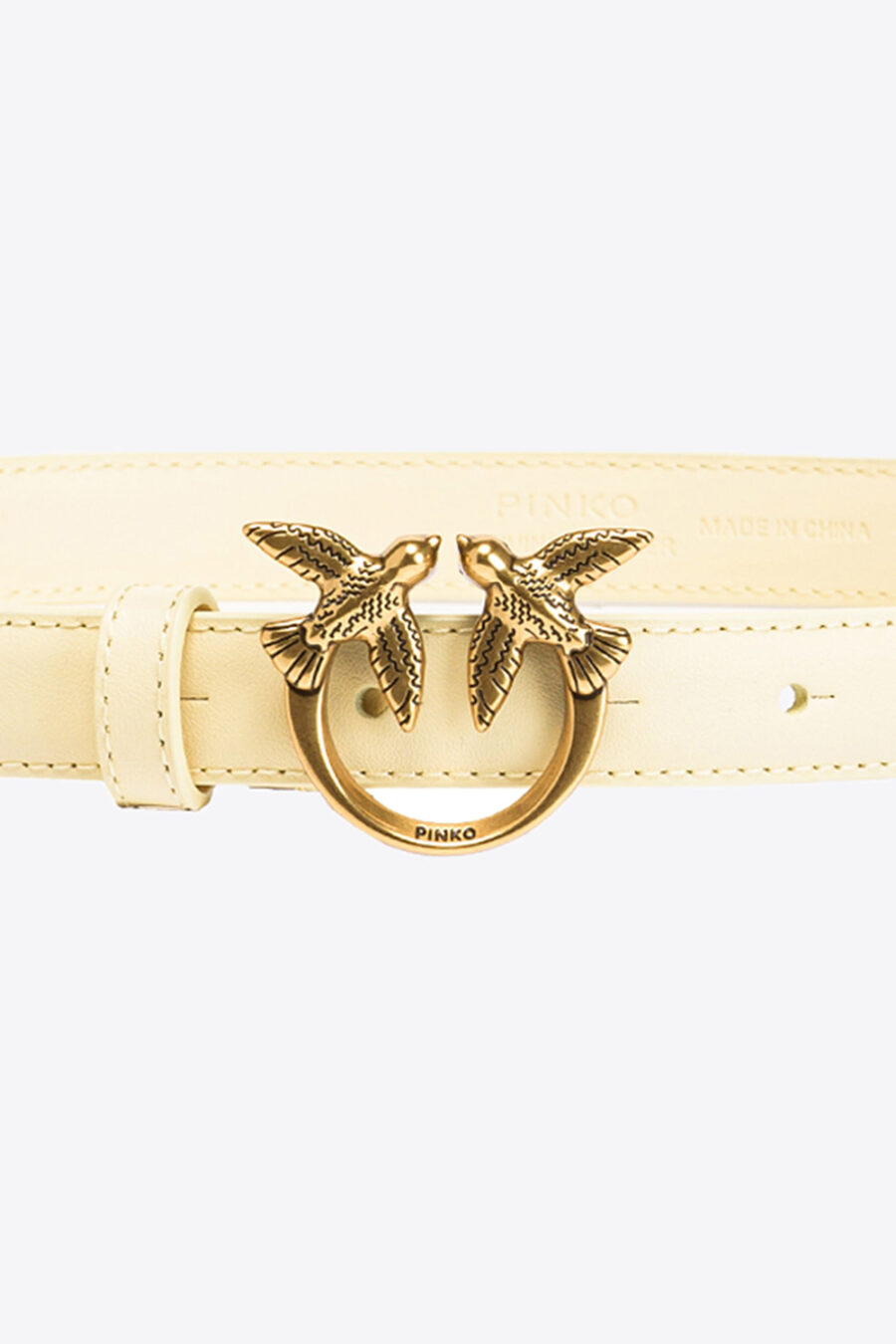 Cintura sottile Love Birds in pelle - immagine 2
