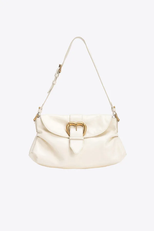 Classic Jolene Bag shoulder in pelle bianco seta e aurora boreale