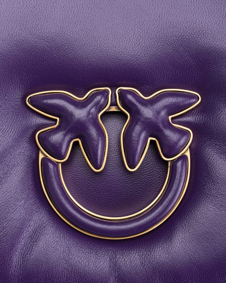LOVE CLICK PUFF leather bag with logo - Image 3