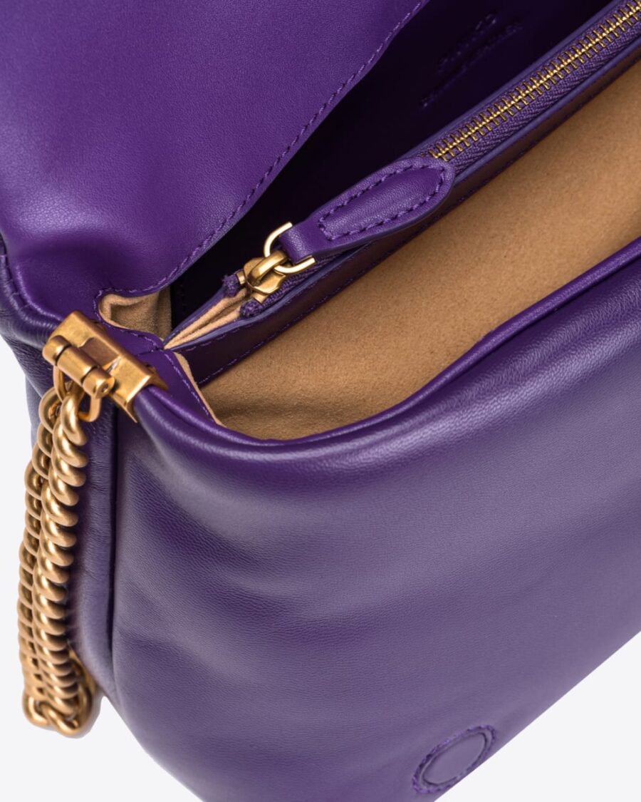 LOVE CLICK PUFF leather bag with logo - Image 5