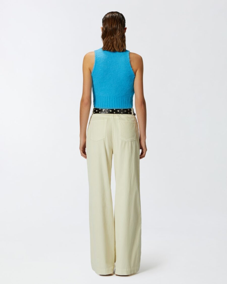 Crop top smanicato in maglia soft - immagine 5