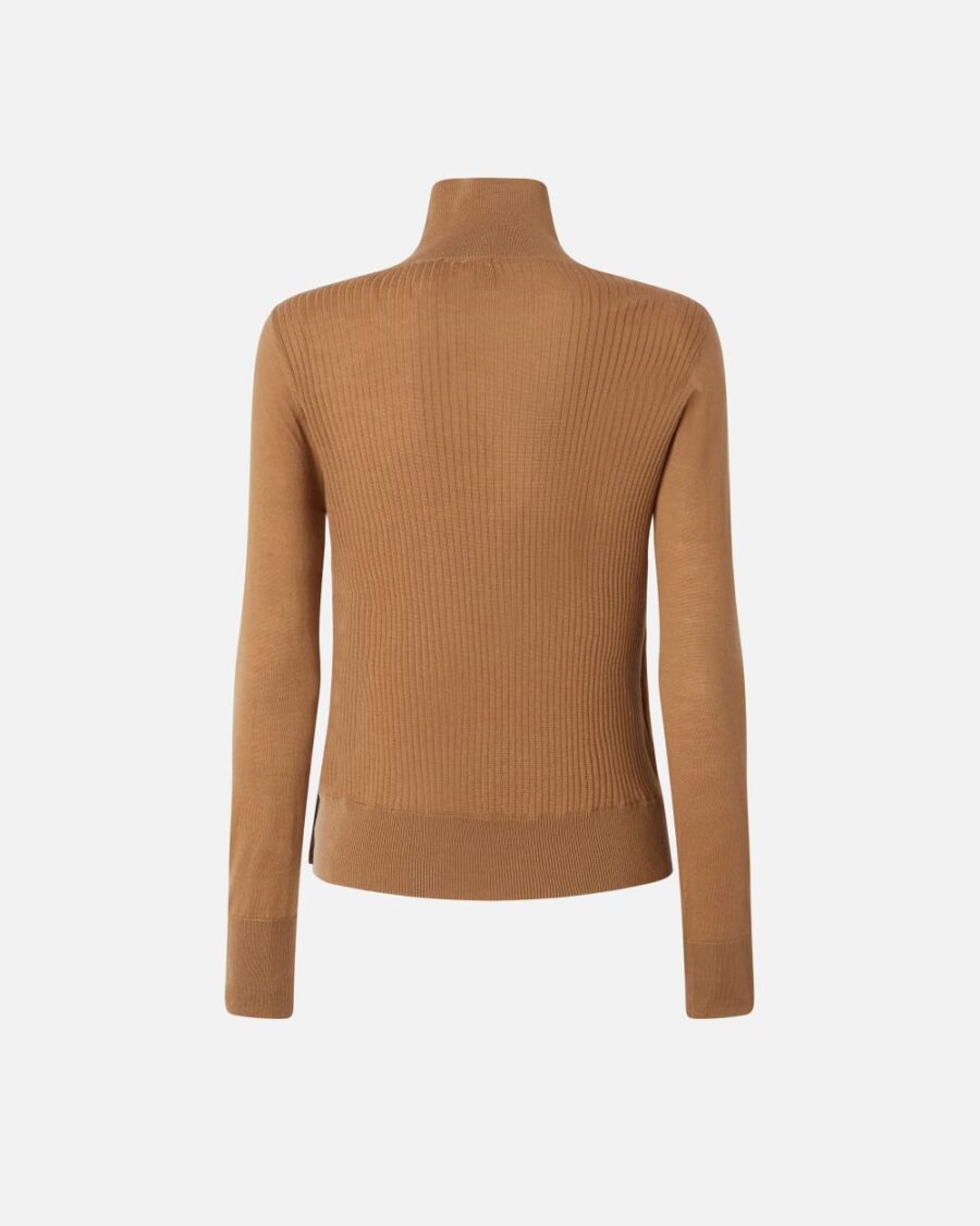 Wool turtleneck with side buttons - Image 2