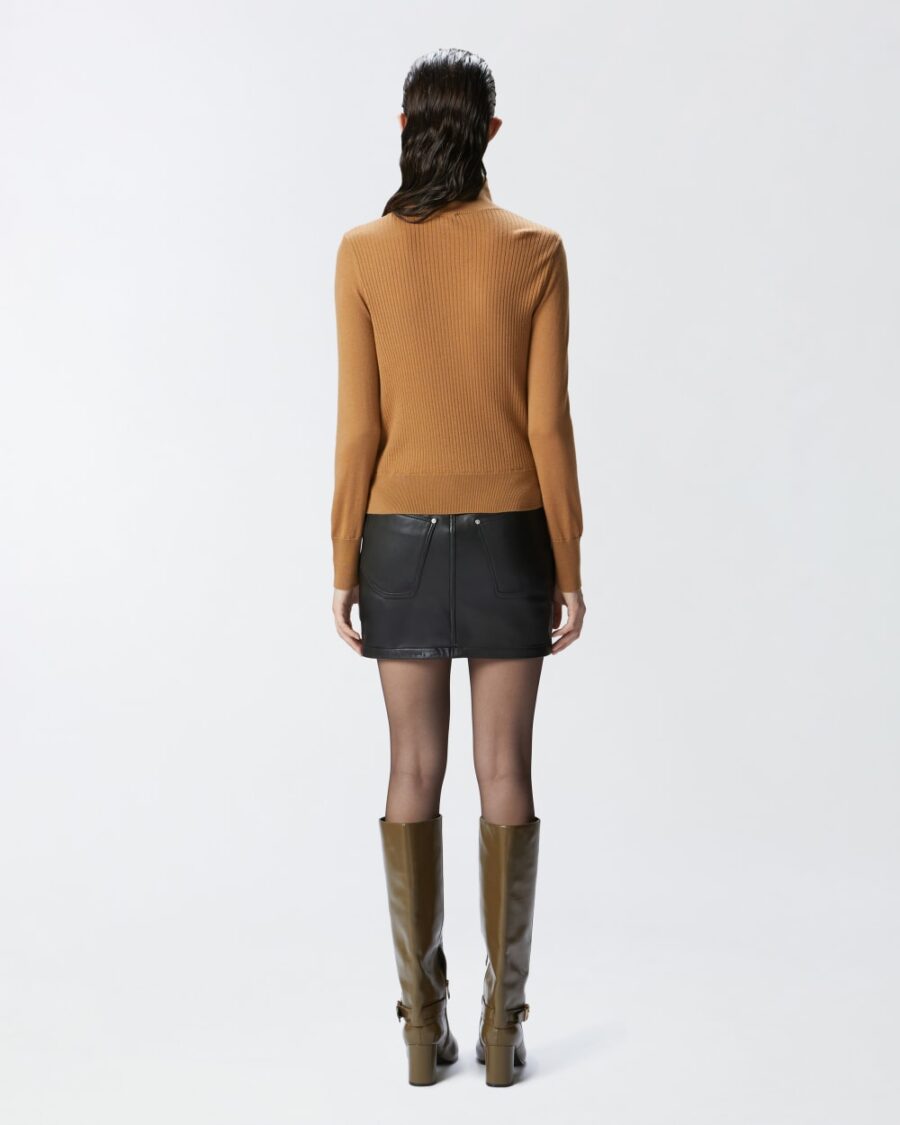 Wool turtleneck with side buttons - Image 5