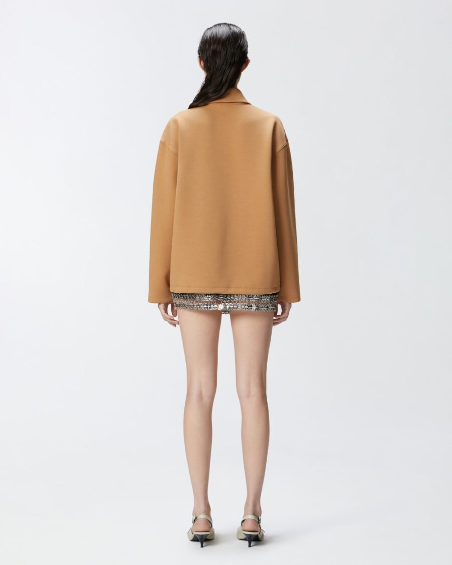 High-neck sweatshirt with zip and embroidered logo - Image 5