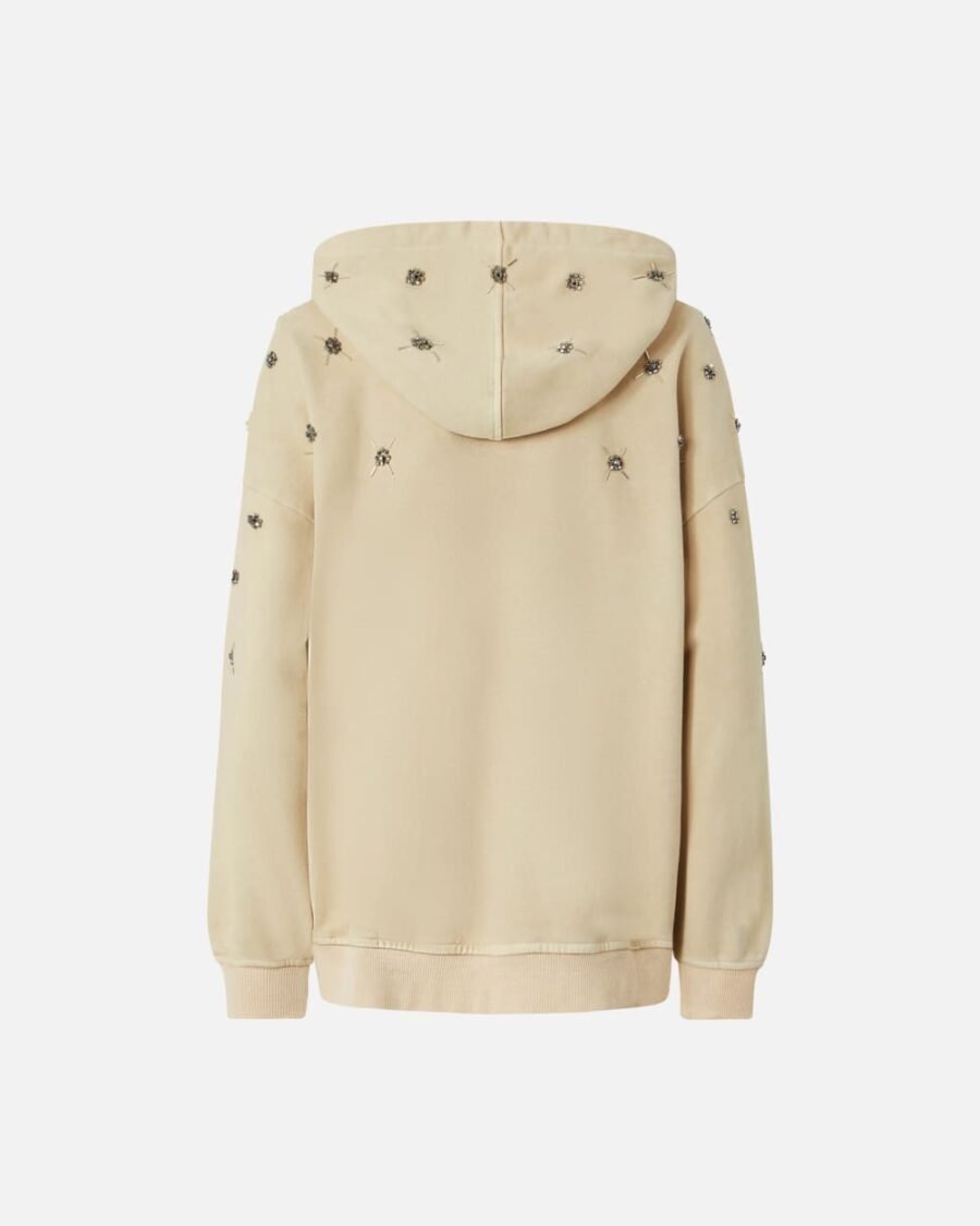 Hoodie with jewel embroidery - Image 2