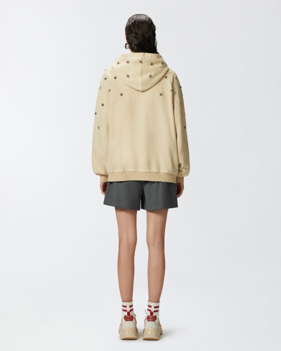 Hoodie with jewel embroidery - Image 5