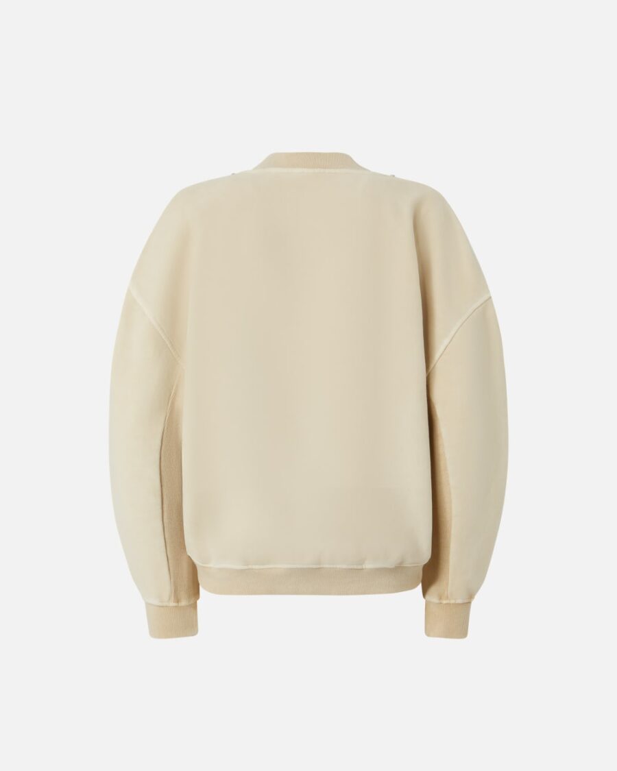 Felpa oversize con scollo ricamato shiny - immagine 2