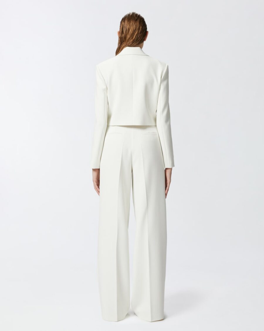 Short jacket in crêpe fabric with zip - Image 5