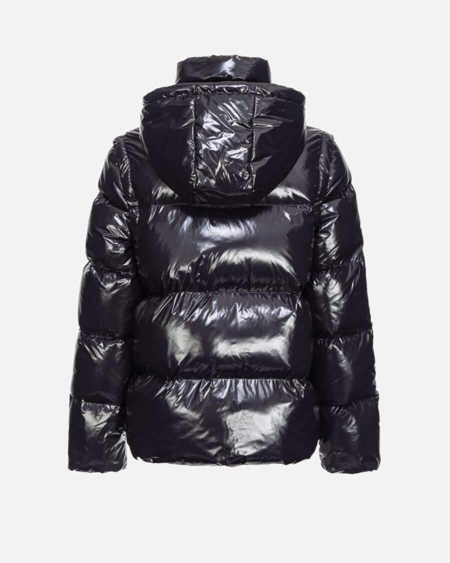 Giacca Imbottita in crystal nylon con patch logo - immagine 2