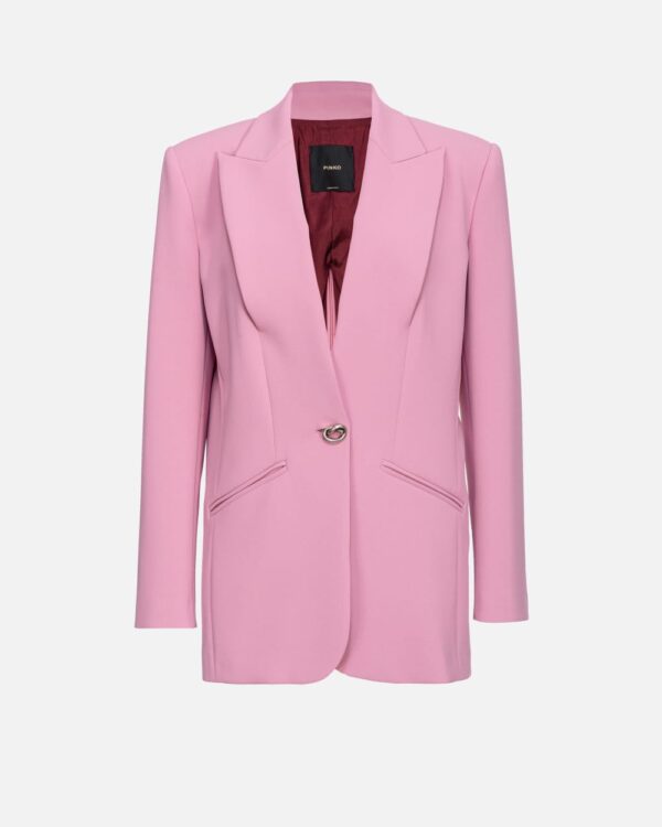 Giacca in crepe stretch rosa antico