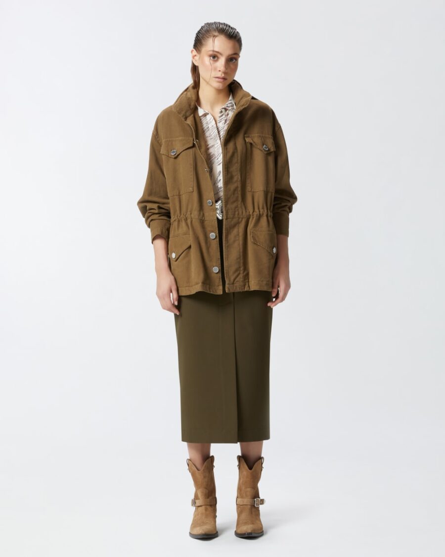 Giacca overshirt utility in cotone - immagine 4