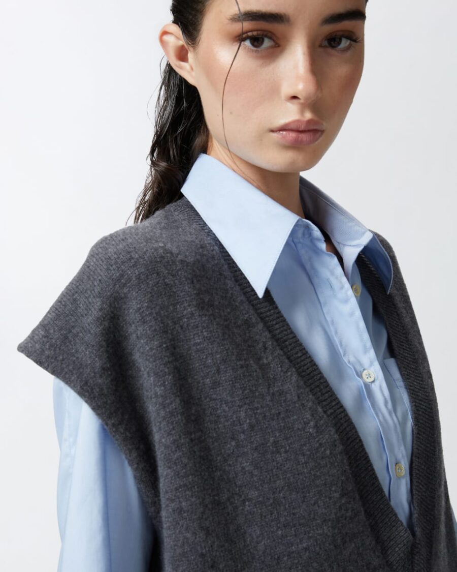 Gilet in maglia di misto cachemire - immagine 6